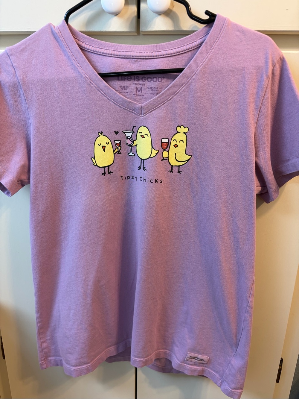 Lavender 'Tipsy Chicks' Crusher Graphic Tee